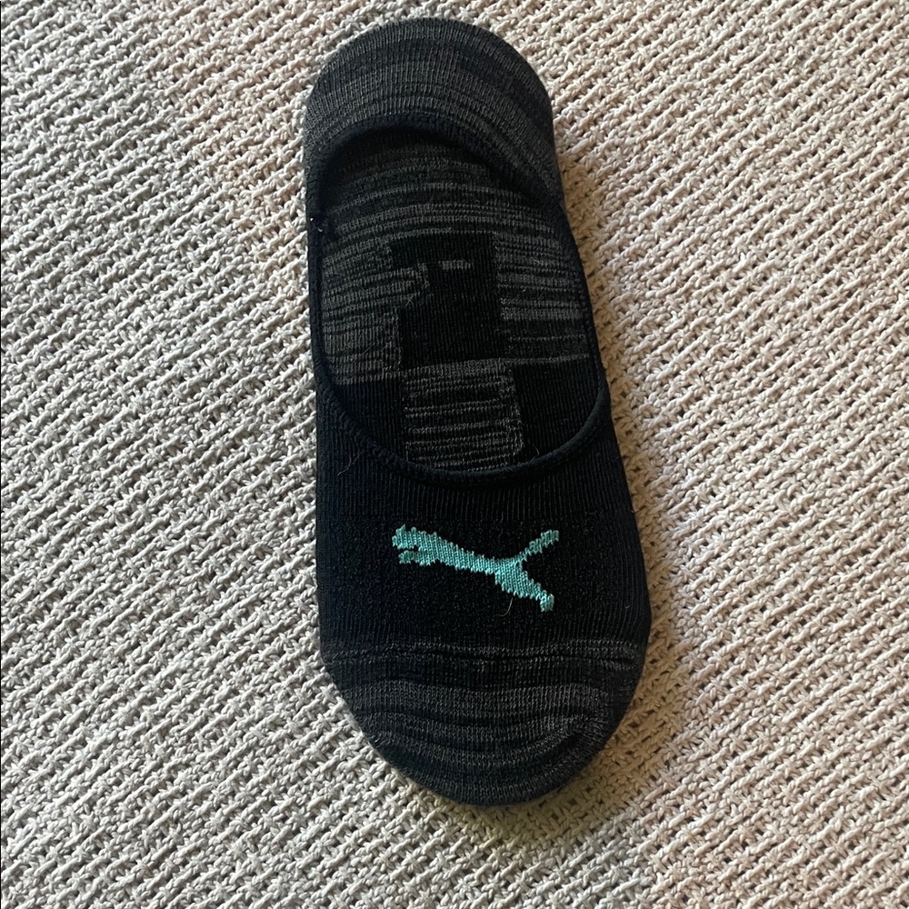 Puma Men's Black and Teal Casual Socks